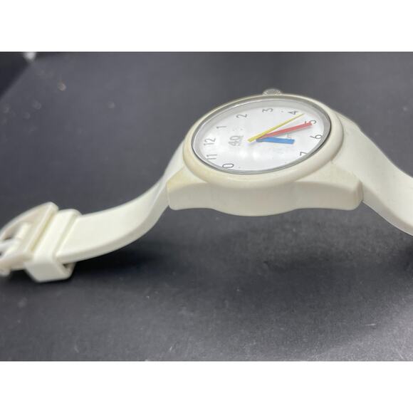 40NINE Primary Hand White Silicone Quartz Watch Multi-Color Hands 36MM main image 6